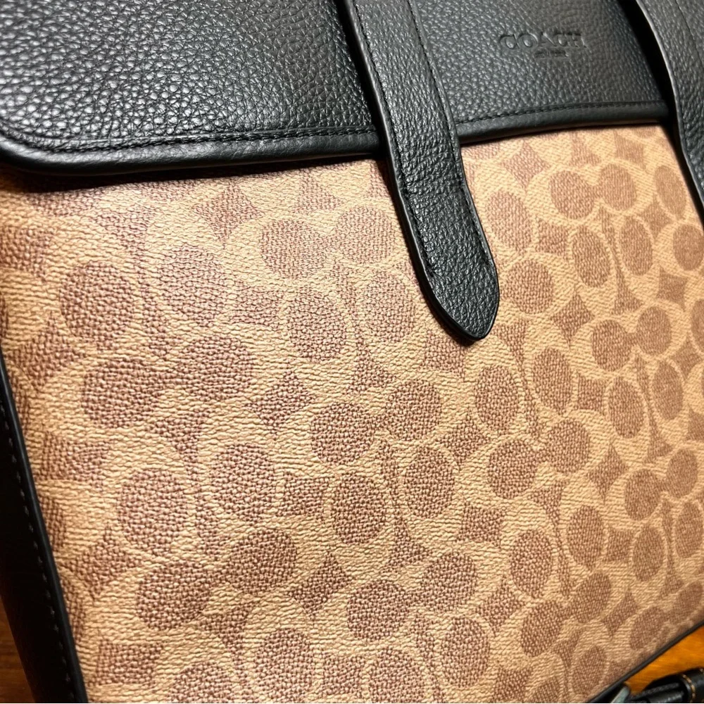 COACH Sullivan Portfolio Brief In Signature Canvas - Picture 5 of 15